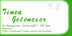 timea gelencser business card